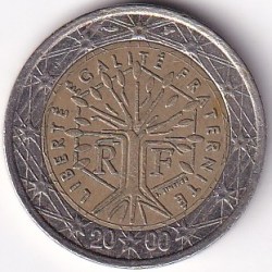 2 Euros Bi Metallic France 2000 Coin