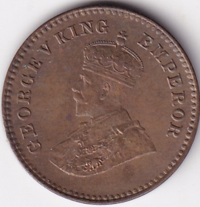 UNC 1/12 Anna 1933 King George V Bronze Lustre Coin
