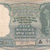 HVR Iyengar 5 rupees Fafda Issue Very Fine Condition Note #3
