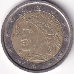 2 Euros Bi Metallic Italy 2002 Coin