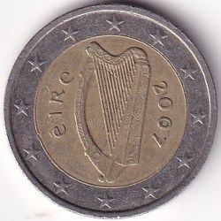 2 Euros Bi Metallic Ireland 2007 Coin