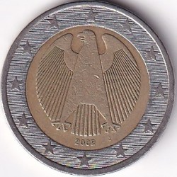 2 Euros Bi Metallic Germany 2002 Coin