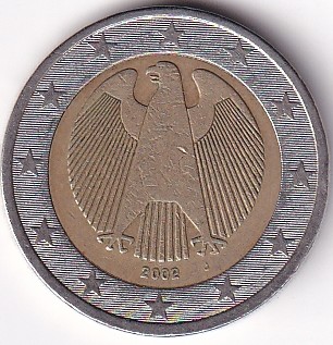 2 Euros Bi Metallic Germany 2002 Coin