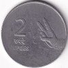 Mule Die Varity Coin of 2 Rupees Stainless Steel 2008 Circulation Strike Rare #1 - Image 2