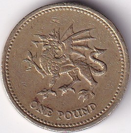 United Kingdom 1 Pound Wales 2000 Nickel Brass Used Coin
