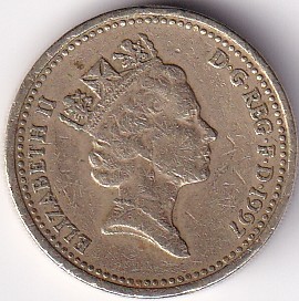 United Kingdom 1 Pound England 1997 Nickel Brass Used Coin