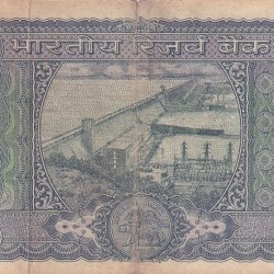 Alternative view of 100 Rs White Strip Old Issue M Narashimham Used Fine Note #4