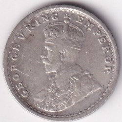 Alternative view of 2 Annas 1911 Rare George V Very Fine Silver Coin #3