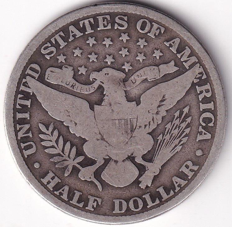 USA 1/2 Dollar Barber 1909 Very Fine Silver Rare