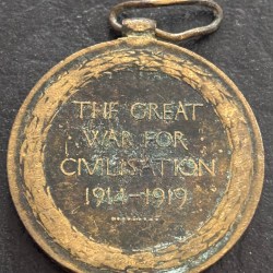 Alternative view of British India Victory Medal 1914-1919 World War 1 Named Medal #1