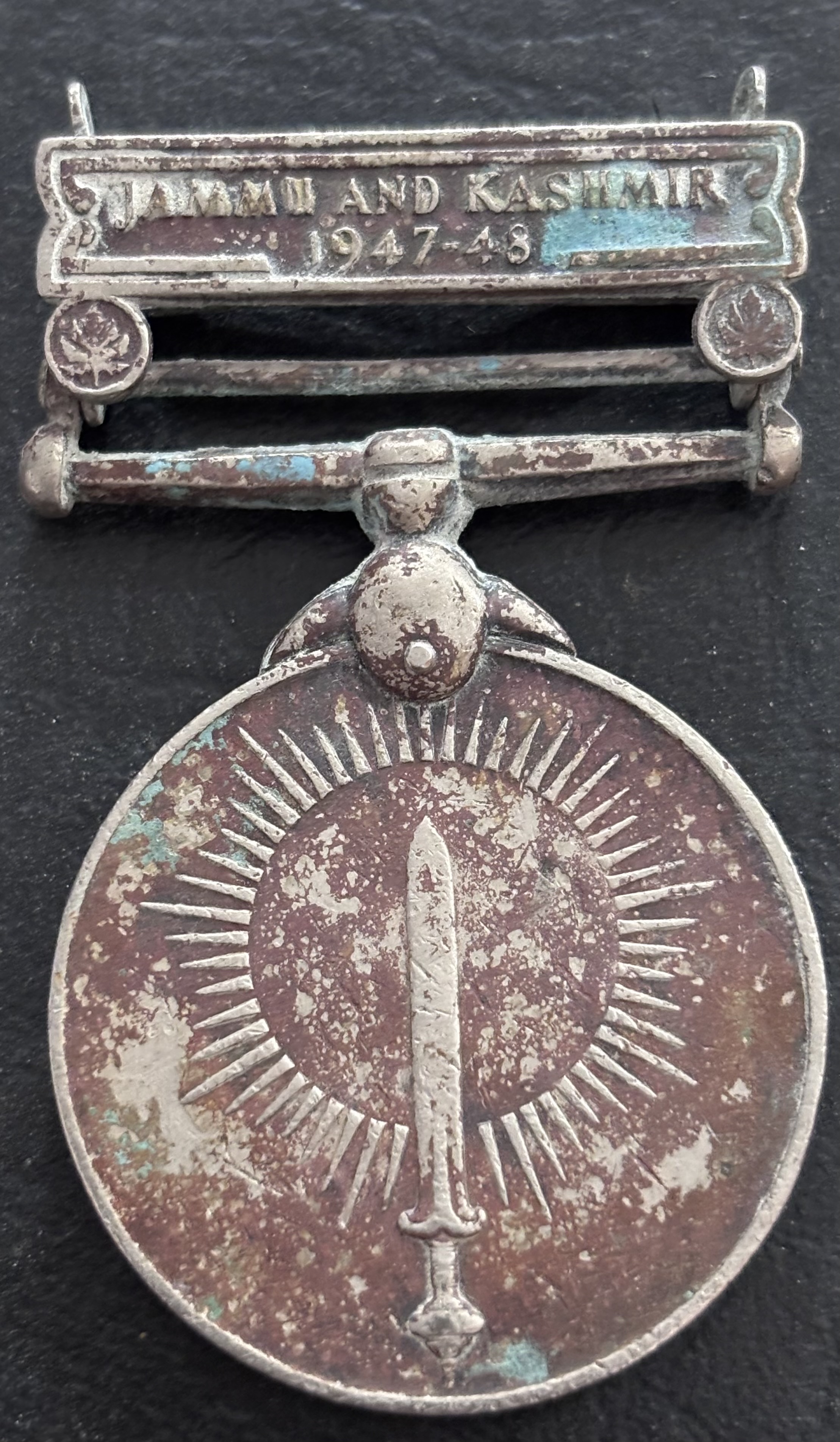 Jammu and Kahsmir 1947-48 General Service Copper Nickel Medal #2