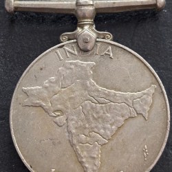 World War II 1939-45 British India Army Military Campaign Medal Undivided India Map
