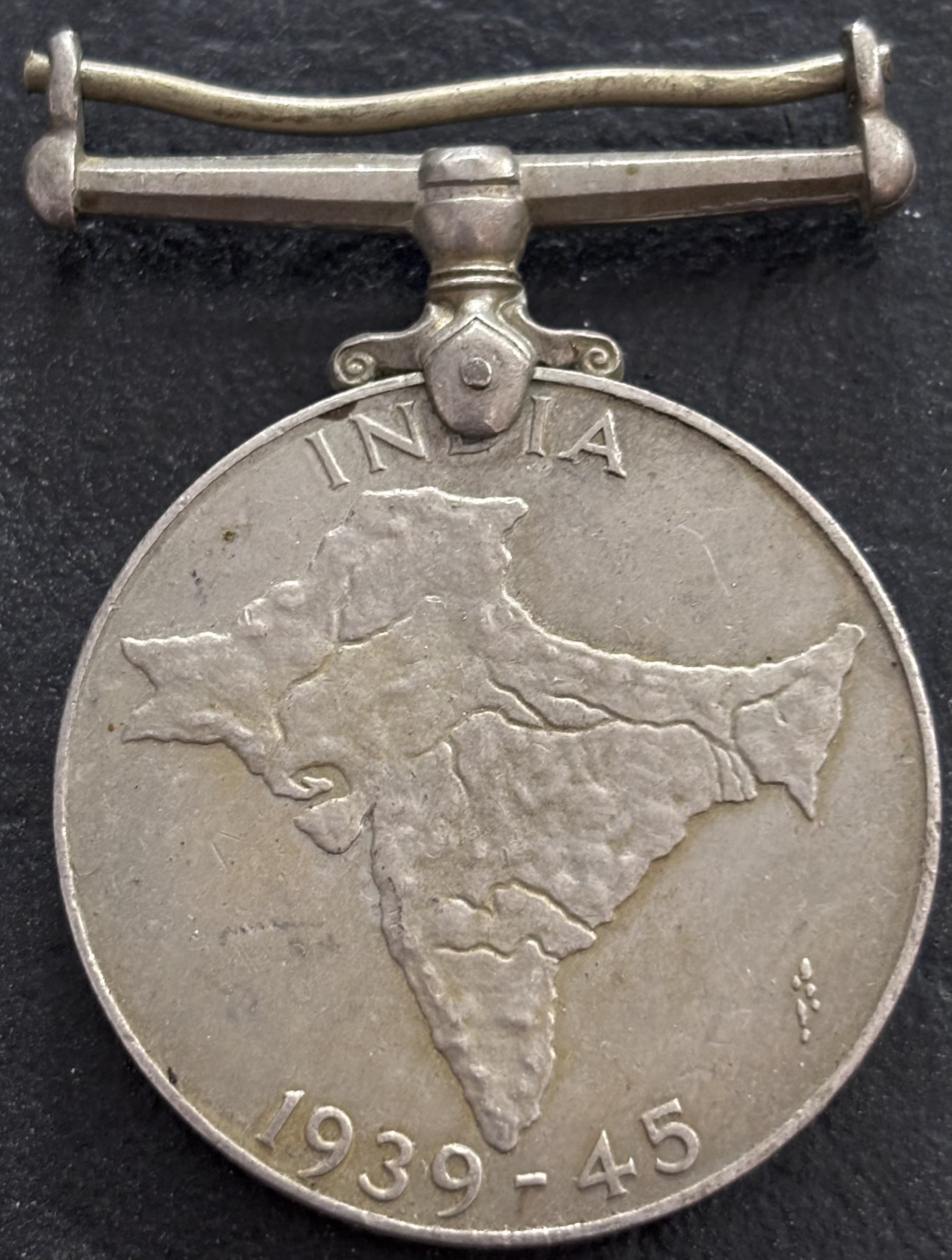 World War II 1939-45 British India Army Military Campaign Medal Undivided India Map