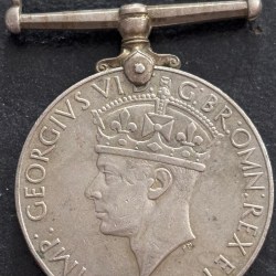 Alternative view of World War II 1939-45 British India Army Military Campaign Medal Undivided India Map