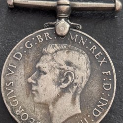 Alternative view of World War II 1939-45 British India Army The Defence Medal Copper Nickel