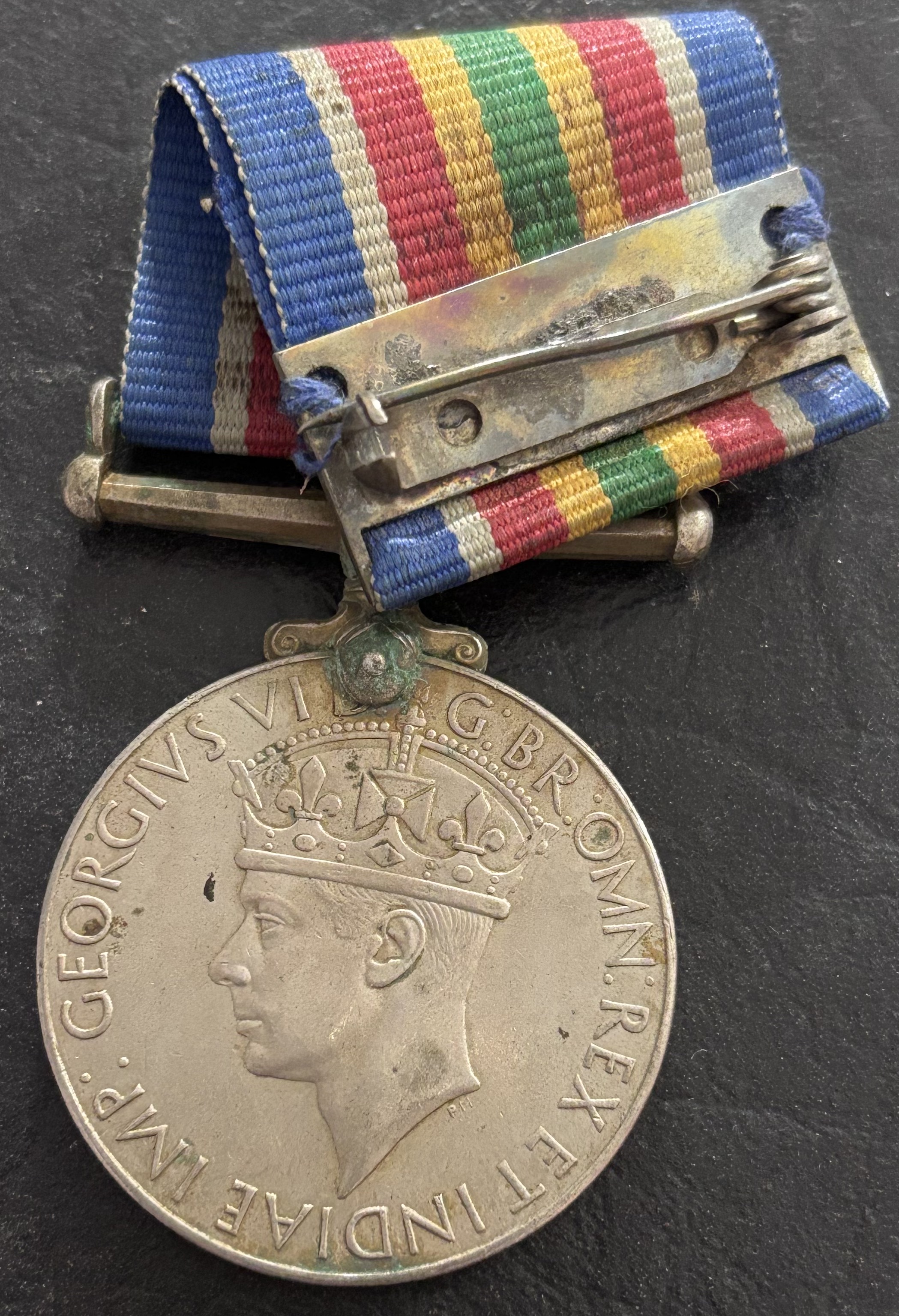 World War II 1939-45 British India Army Military Campaign Medal with ribbon - Image 2