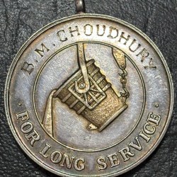 Alternative view of Extremely Rare Silver Medal Tata Iron and Steel Company Long Service Award to B M CHOUDHARY Weight 36 Grams