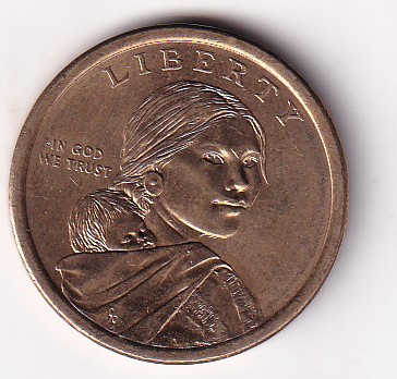 United States 1 Dollar ("Native American Dollar" Wampanoag Treaty) Rare Commemorative Coin#X-43