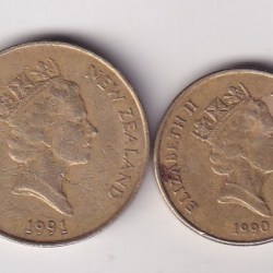 New Zealand - Elizabeth II Rare 2 Different Denomination (2 Coin Set) #X-42