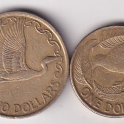 Alternative view of New Zealand - Elizabeth II Rare 2 Different Denomination (2 Coin Set) #X-42