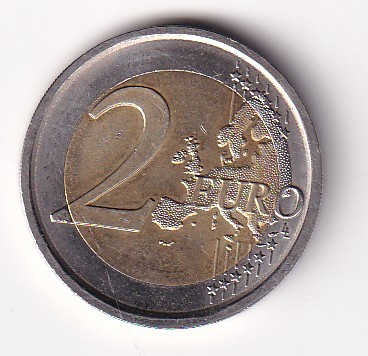 Italy 2 Euros 2024 (1st map) Rare Bimetallic Coin#X-47
