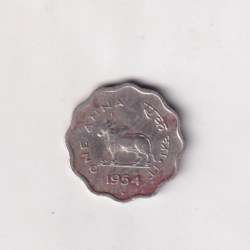 India 1 Anna 1954 Rare Coin #X-66