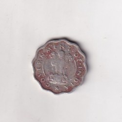 Alternative view of India 1 Anna 1954 Rare Coin #X-66