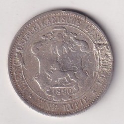 Alternative view of German East Africa 1 Rupie 1890 - Wilhelm II Rare Silver Coin #C-6