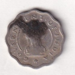 Alternative view of India 1 Anna 1954 Rare Coin #E-7