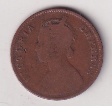 Indian Local and Princely states › Bikanir, ¼ Anna 1895 - Victoria Rare Coin #E-16