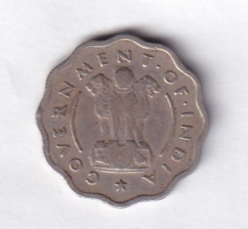 India 1 Anna 1954 Rare Coin #E-12