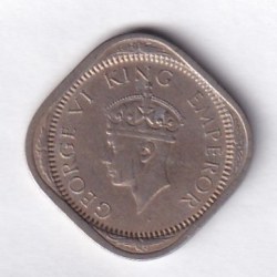Alternative view of British-India 2 Annas 1941 (George VII) Rare Coin #E-33