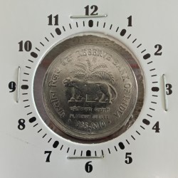 One Rs Rare Error Shifted Or 11"o Clock Error Coin Reserve Bank of India 1985-2010 Year Hyderabad Mint Gem Unc Condition RBI Mistake Coin