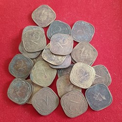 Alternative view of George Vi King Emperor 2 Annas Years 1943,44,45 British of India 24 Pcs Given