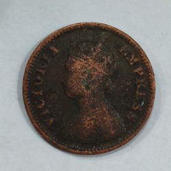 India - British ½ Pice 1899 - Victoria Rare Coin #E-51