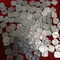 One Paise Scare Aluminium Coins 50 Pcs Given 1968 Year Bombay Mint Ultra Gem Bunc Condition