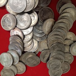 Five Rs Scare Big Coin Indra Gandhi Ji Coin 1917 -1984 Year 10 Pcs Bombay Mint Gem UNC Condition Luster Coin