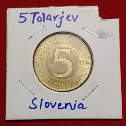 5 Tolarjev Republic Slovenjia 1996 Year Coin