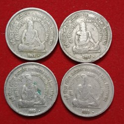 Five Rs Copper Nickel 8 th World Tamil Conference Saint Thiruvallur Noida Mint Coins 4 Pcs Given
