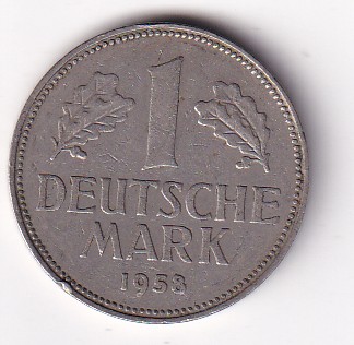 Germany 1 Deutsche Mark 1958 Rare Coin#E-63