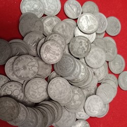 50 Paise Copper Nickel Scare Coin Adha Bhag ( Half Part) 1963-68 Mix Years 80 Pcs Republic of India
