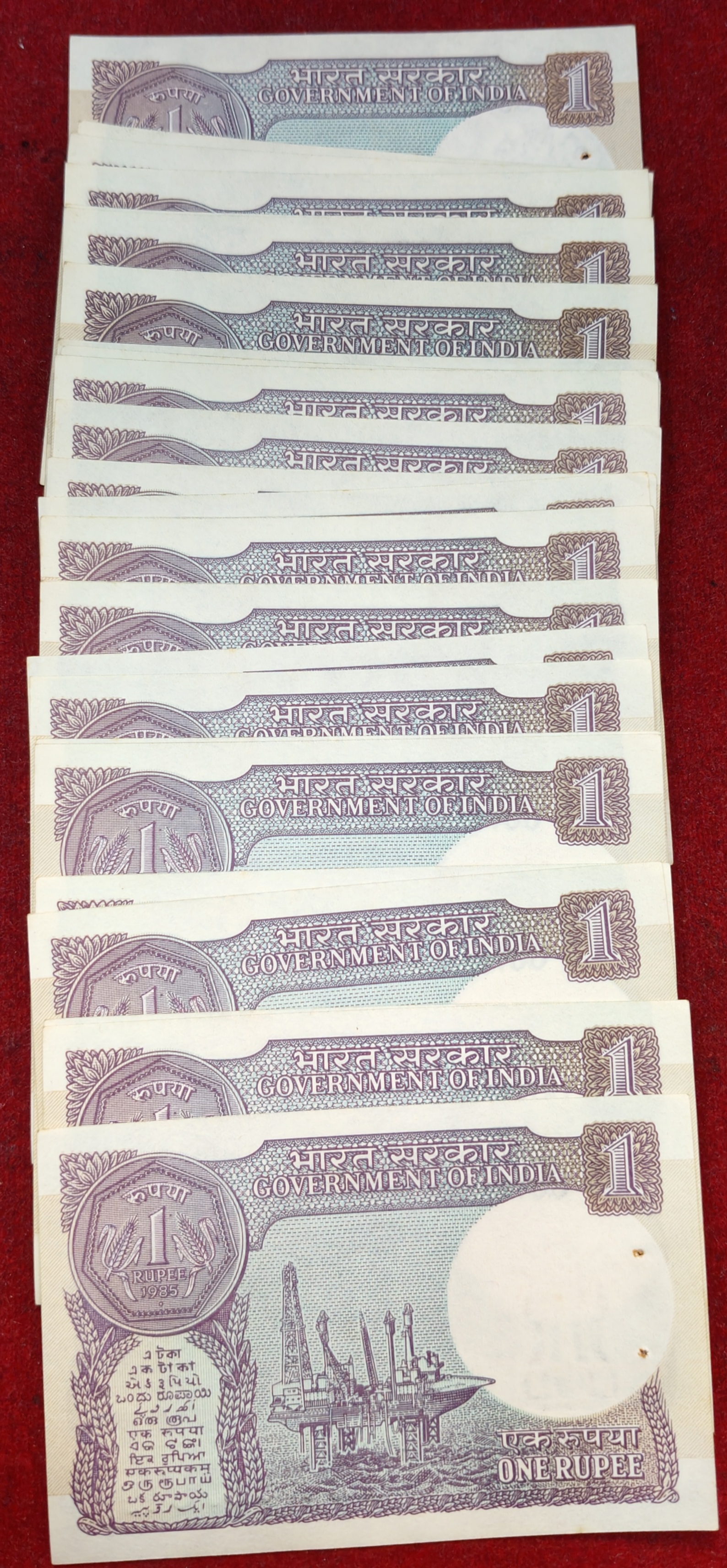 One Rupees (1985) Governor Pratap Kishan Gem Unc Note (48 Note)#*30