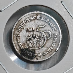 Alternative view of 2 RUPEE BIO DIVERSITY COIN,5 RUPEE 50 YEARS OF ANNIVERSARY OF UNITED NATION COIN, 10 RUPEE MAHARANAN PRATAP COIN