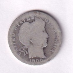 United States 1 Dime ("Barber Dime") (1900) Rare Silver Coin#E-69