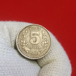 Five Rs Rare Coin 2004 Year Hyderabad Mint Good Condition A1