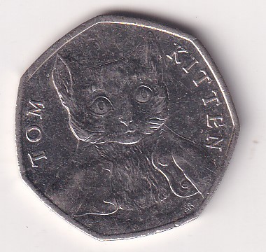 United Kingdom 50 Pence 2017 - Elizabeth II ; Tom Kitten Rare Coin #E-74