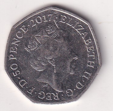 United Kingdom 50 Pence 2017 - Elizabeth II ; Tom Kitten Rare Coin #E-74