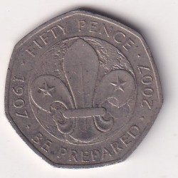 United Kingdom 50 Pence 2017 - Elizabeth II ; Scouting Movement Rare Coin #E-75
