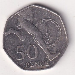 United Kingdom 50 Pence 2004 - Elizabeth II ; Four Minute Mile Rare Coin #E-80
