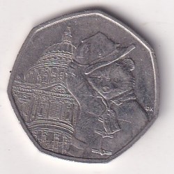 United Kingdom 50 Pence 2019 - Elizabeth II ; Paddington at St Paul's Rare Coin #E-82